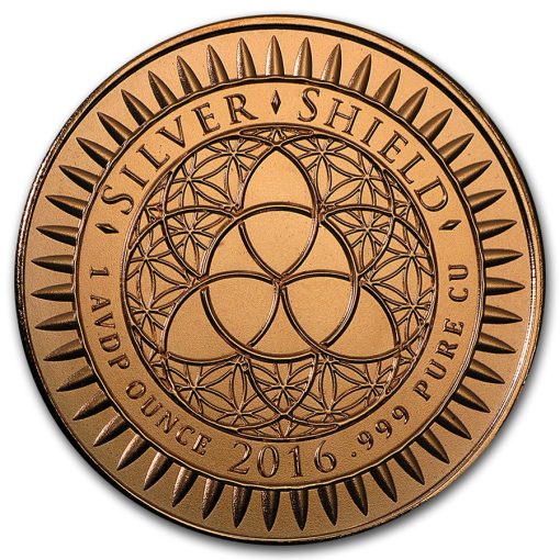 (New) Crucifixion Jesus Christ 1oz  Copper Medallion .999 Round - Image 2