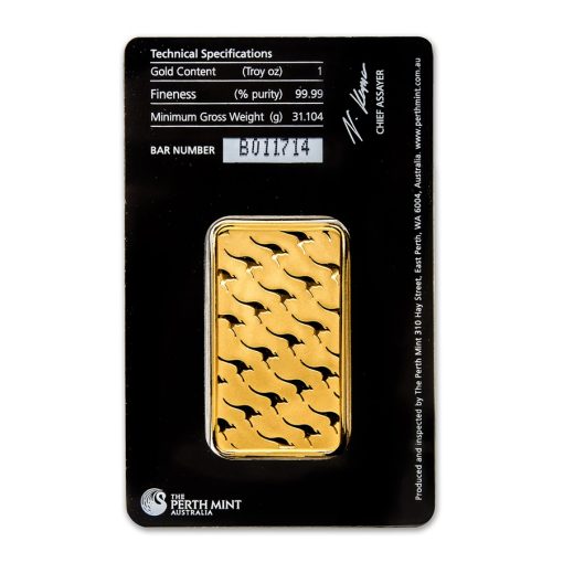 (新品) オーストラリア パース 純金 1オンス バー - 画像 (2)