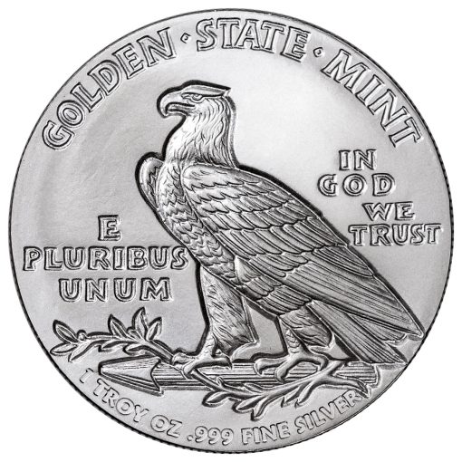 (New) Incuse Indian Eagle Replica Silver Medal 1 oz .999・1 Round - Image 2