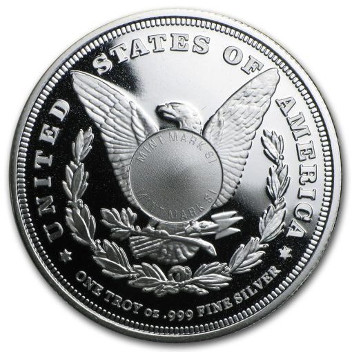 1878 (New) Morgan Dollar Replica Silver Medal 1 oz .999 - Image 2