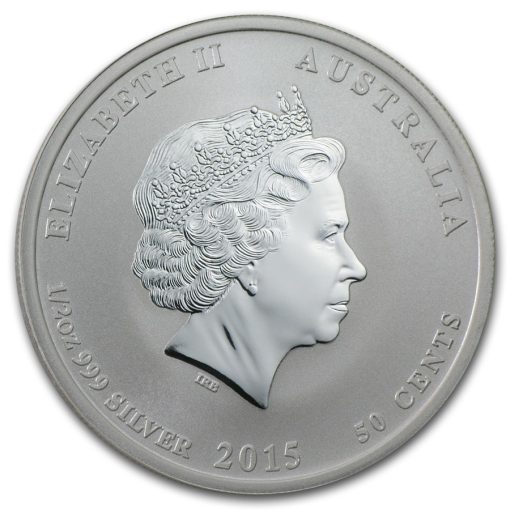 2015 (New) Australian Year of the Goat Lunar Perth Mint 1/2 oz Silver Coin - Image 2