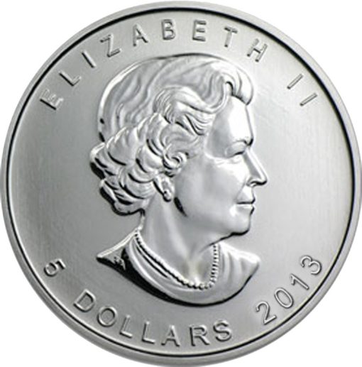 2013年 (新品) カナダ 「メイプルリーフ銀貨 25年記念」純銀 1オンス 銀貨 - 画像 (2)