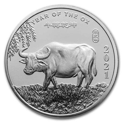 2021 (New) Pure .999 Silver Year of the Ox Lunar 1 oz Medal