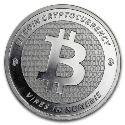 (New) USA 1 oz Silver Bitcoin BTC Round 99.9% Pure Silver Coin