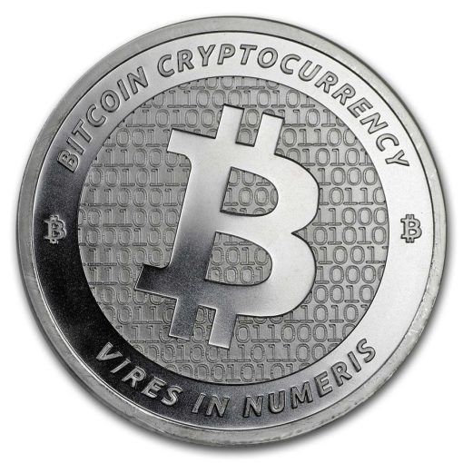 (New) USA 1 oz Silver Bitcoin BTC Round 99.9% Pure Silver Coin