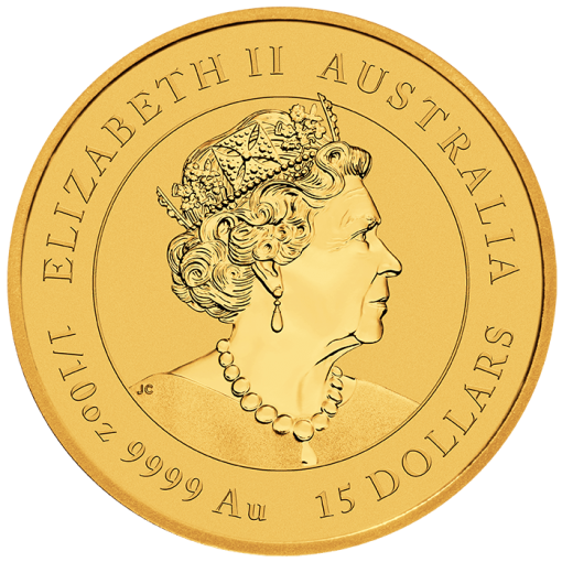 2022 (New) Australia Gold Lunar Year of Tiger 24K 1/10 oz Gold Coin - Image 2