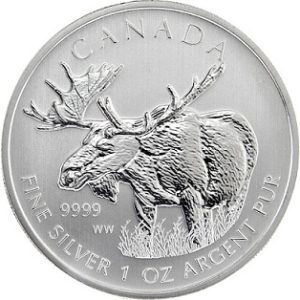 2012年 (新品) カナダ「ヘラジカ・ムース」 5ドル 純銀 1オンス 銀貨