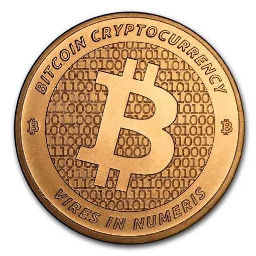 (New) USA 1 oz Bitcoin BTC Round 1oz Copper Coin .999 Round