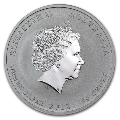 2012 (New) Australian Year of the Dragon Lunar Perth Mint 1/2 oz Silver Coin - Image 2