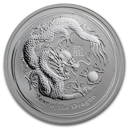 2012 (New) Australian Year of the Dragon Lunar Perth Mint 1/2 oz Silver Coin