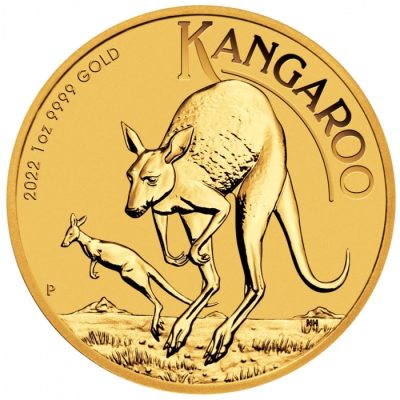 2022 (New) Australia 1oz 31.1g Kangaroo 24K .9999 Gold Coin in Capsule