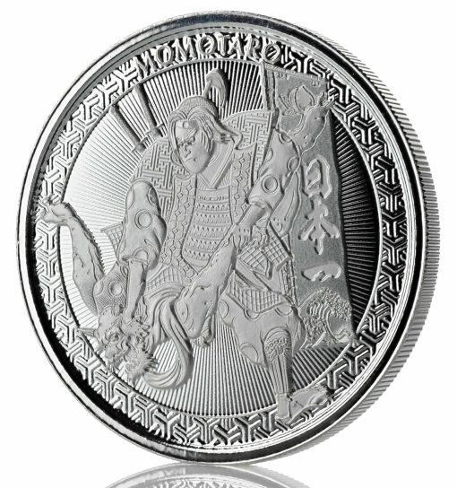 2020年 (新品) サモア「桃太郎 鬼退治・浮世絵風」純銀 1オンス 銀貨　 - 画像 (5)