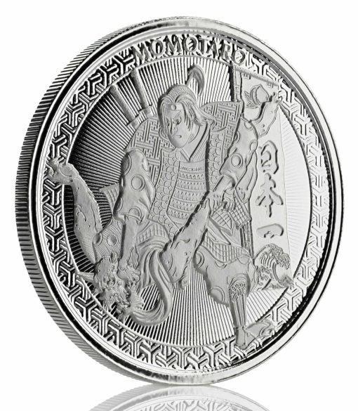 2020年 (新品) サモア「桃太郎 鬼退治・浮世絵風」純銀 1オンス 銀貨　 - 画像 (4)