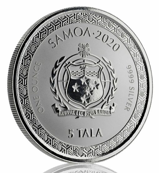 2020年 (新品) サモア「桃太郎 鬼退治・浮世絵風」純銀 1オンス 銀貨　 - 画像 (2)