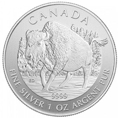 2013 (New) Canadian BISON Wildlife Series 1 oz Silver Coin