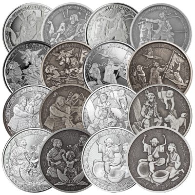 (New) Samoa MOMOTARO Silver 1 oz Coin【16 Coin Set】