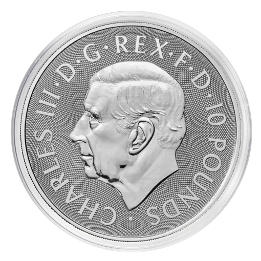 2024年 (新品) イギリス「英国王室の紋章・ライオン・ユニコーン」純銀 10オンス 銀貨 - 画像 (4)
