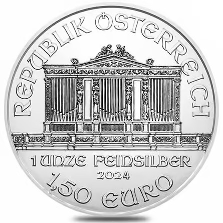 2024 (New) Austrian Philharmonic 1 oz Euro Silver Coin - Image 2