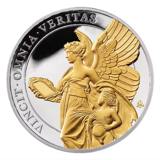 2021 (New) St Helena The Queen's Virtues Truth Silver 1 oz Gilded Proof Coin - Image 2