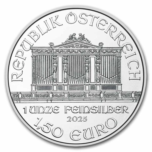 2025 (New) Austrian Philharmonic 1 oz Euro Silver Coin - Image 2