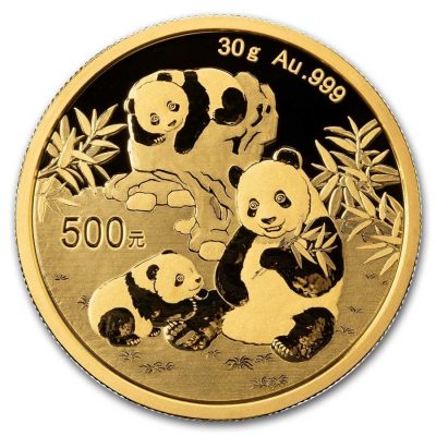 2025年 (新品) 中国「パンダ」純金 30グラム 金貨