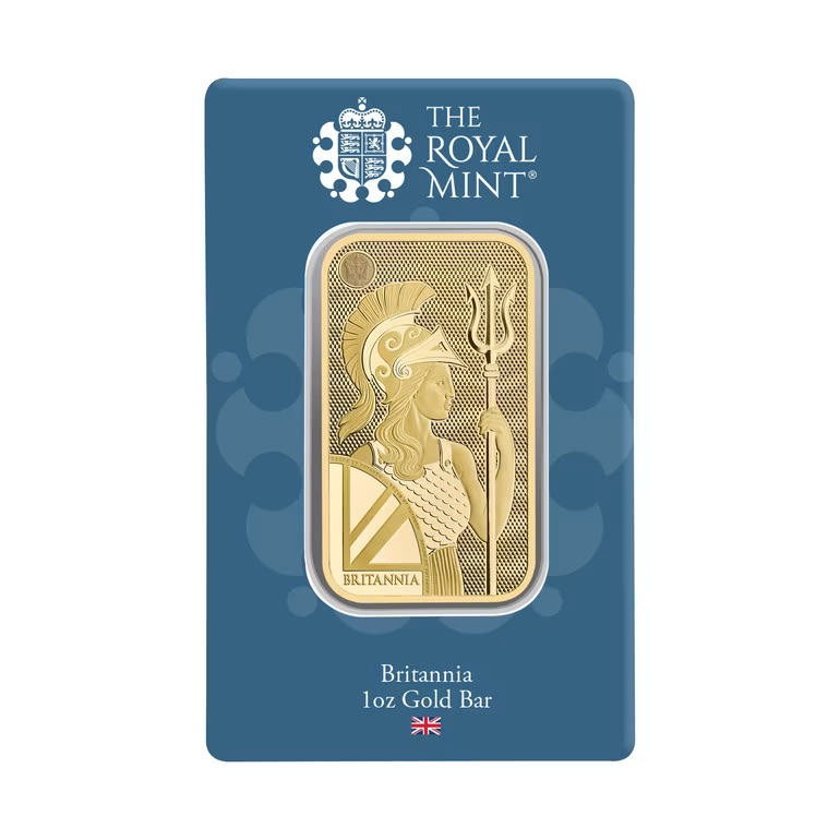 (新品) イギリス「ブリタニア」純金 1オンス バー (CertiCard)