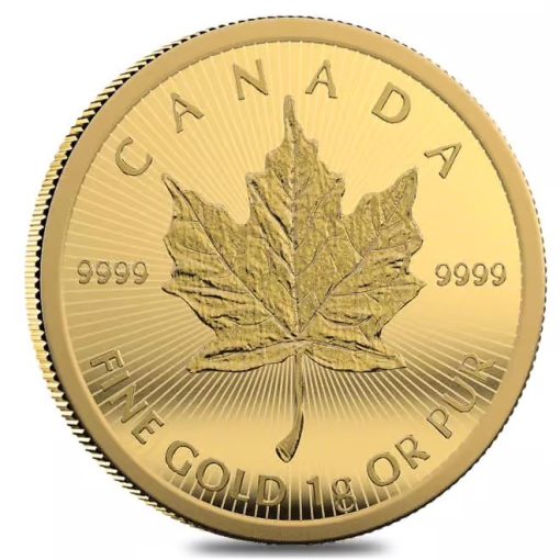 2025 (New) Canadian Maple Leaf 1 gram .9999 Gold Coin - Image 2