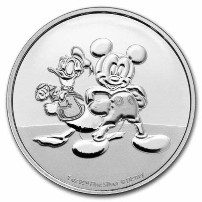 2023 (New) Niue Disney Mickey & Donald Silver 1 oz Coin