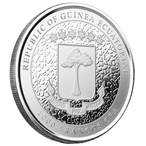 2022 (New) Equatorial Guinea Giraffe Silver 1 oz Coin - Image 3