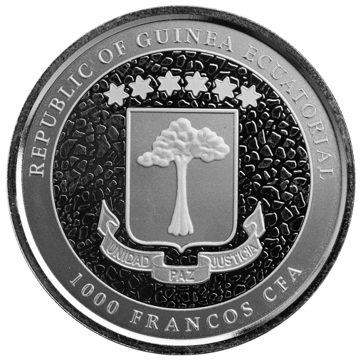 2022 (New) Equatorial Guinea Giraffe Silver 1 oz Coin - Image 2