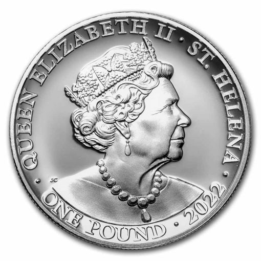 2022 (New) St. Helena Queen's Virtues Charity Silver 1 oz Proof Coin　 - Image 3