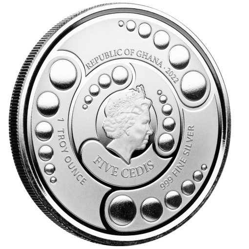 2022 (New) Ghana Alien Pure Silver 1 oz Coin - Image 4