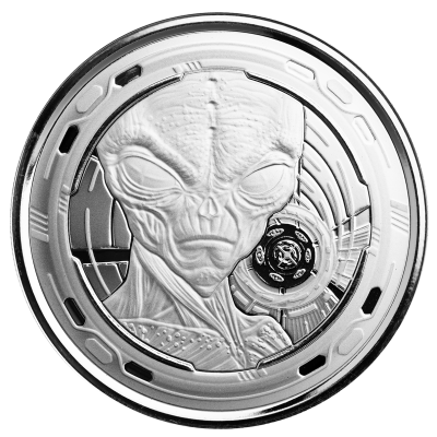 2022 (New) Ghana Alien Pure Silver 1 oz Coin