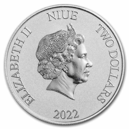 2022 (New) Niue Disney Donald Duck Christmas Silver 1 oz Coin - Image 2