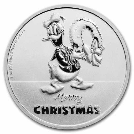 2022 (New) Niue Disney Donald Duck Christmas Silver 1 oz Coin