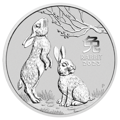 2023 (New) Australian Year of the Rabbit Lunar Silver 2 oz Coin