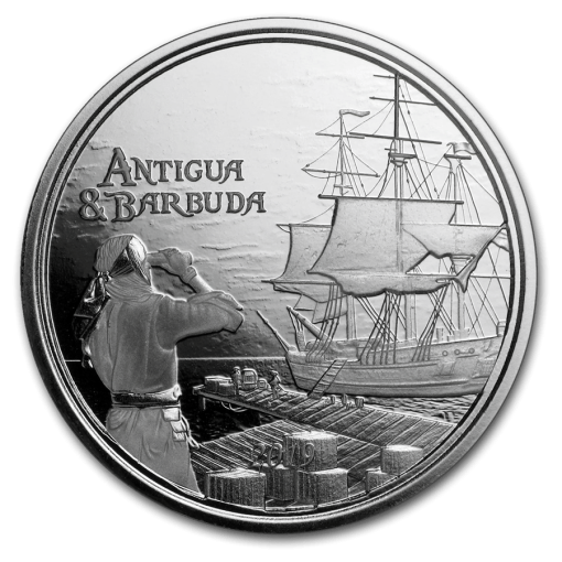 (新品) アンティグア & バーブーダ「 パイレーツ・海賊船・ラム酒 」純銀 1オンス 銀貨セット - 画像 (3)
