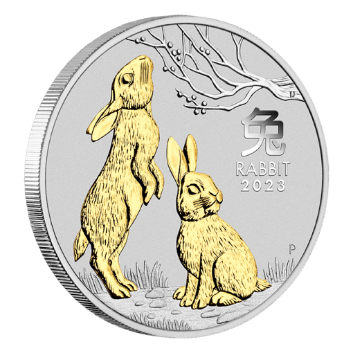 2023年 (新品) オーストラリア「干支 十二支・卯年 兎年」純銀 1オンス 銀貨【3枚セット】 - 画像 (5)