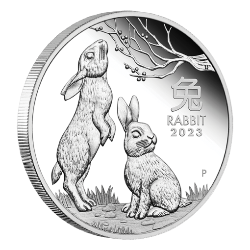 2023年 (新品) オーストラリア「干支 十二支・卯年 兎年」純銀 1オンス 銀貨【3枚セット】 - 画像 (2)