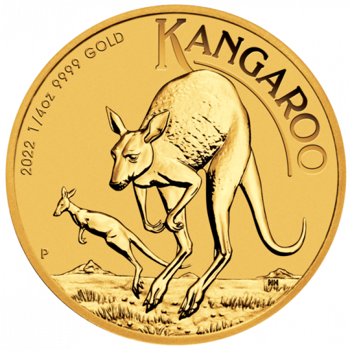 2022 (New) Australia Kangaroo 24K 1/4 oz Gold Coin in Capsule