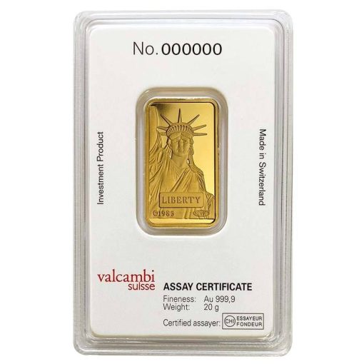 【3日以内に発送】(新品) クレジット スイス「自由の女神」純金 20グラム バー - 画像 (2)