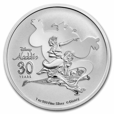 2022 (New) Niue Disney's Aladdin 30th Anniversary Silver 1 oz Coin