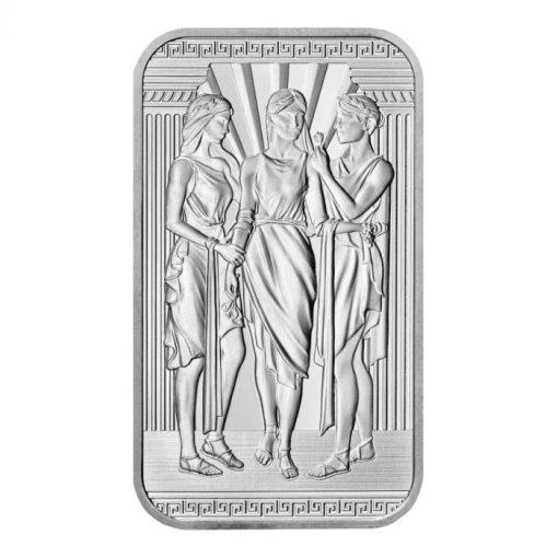 2022 (New) Great Britain the Great Engravers Collection Three Graces Silver 1oz Bar