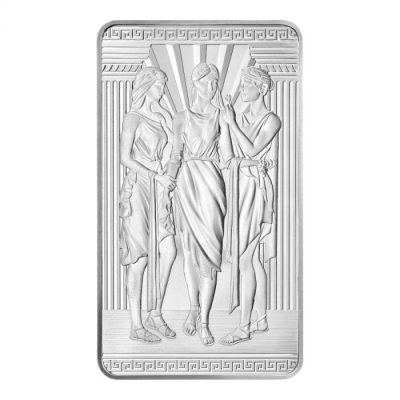 【3 Day Ship】(New) Royal Mint Three Graces 100 oz Silver Bar