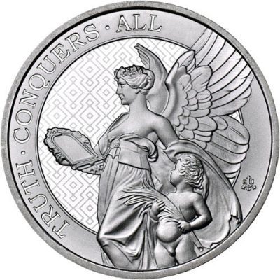 2022年 (新品) セントヘレナ「女王の美徳・真実」純銀 5オンス 銀貨