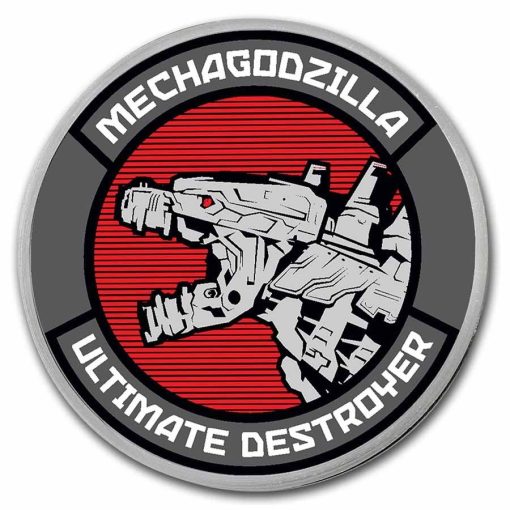 2021 (New) Niue Godzilla Vs Kong "Mechagodzilla" Silver 1 oz Colorized Coin - Image 3