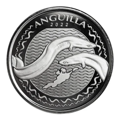 2022 (新品) アンギラ「ウナギ・鰻」純銀 1オンス 銀貨