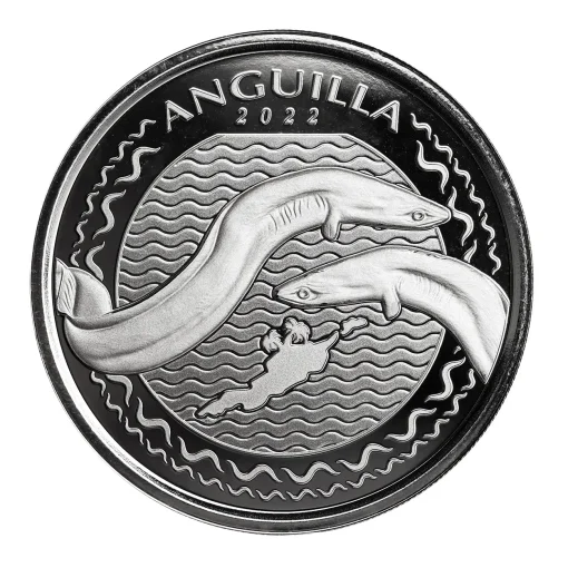 2022 (新品) アンギラ「ウナギ・鰻」純銀 1オンス 銀貨
