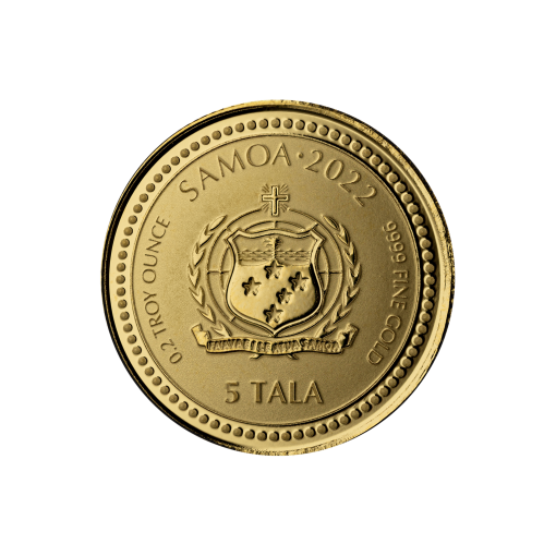 2022年 (新品) サモア「イエス キリストの光・救い主」純金 1/5オンス 金貨 - 画像 (4)