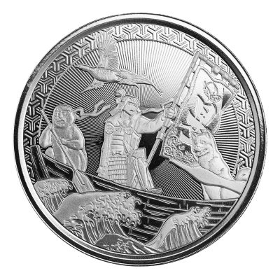 2021 (New) Samoa「MOMOTARO・Onigashima」ANIME Silver 1 oz Coin